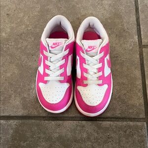 Nike Dunk low Kids Sneakers in Pink and White